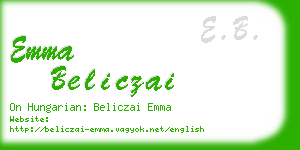 emma beliczai business card